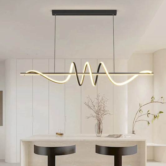 Modern Ceiling Chandelier – LED Pendant Light with Remote Control