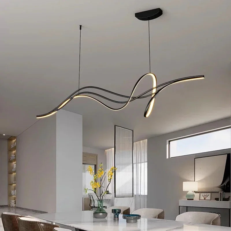 Modern Minimalist LED Pendant Light for Dining Room & Salon - Stylish Home Decor Fixture