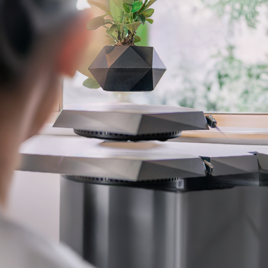 Levitating Plant Pot – Modern Floating Planter with Hexagon Base | GeoHex Series