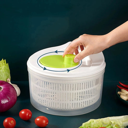 Household Vegetable Dehydrator & Salad Spinner – Creative Manual Hand Crank Kitchen Gadget