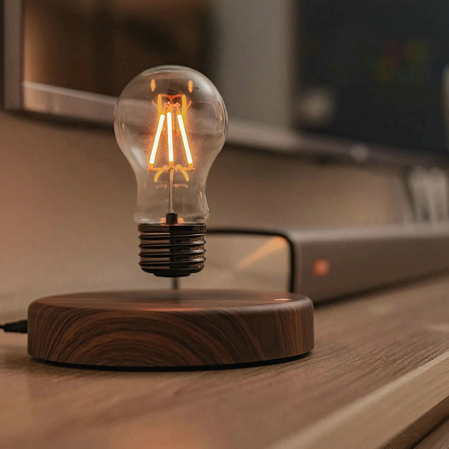 Magnetic Levitating Desk Lamp – Creative Floating LED Bulb Night Light for Birthday Gifts, Home, and Office Décor