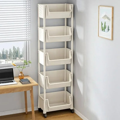 Multifunctional Storage Rack Trolley Bookshelf – Narrow Slit Storage Cabinet