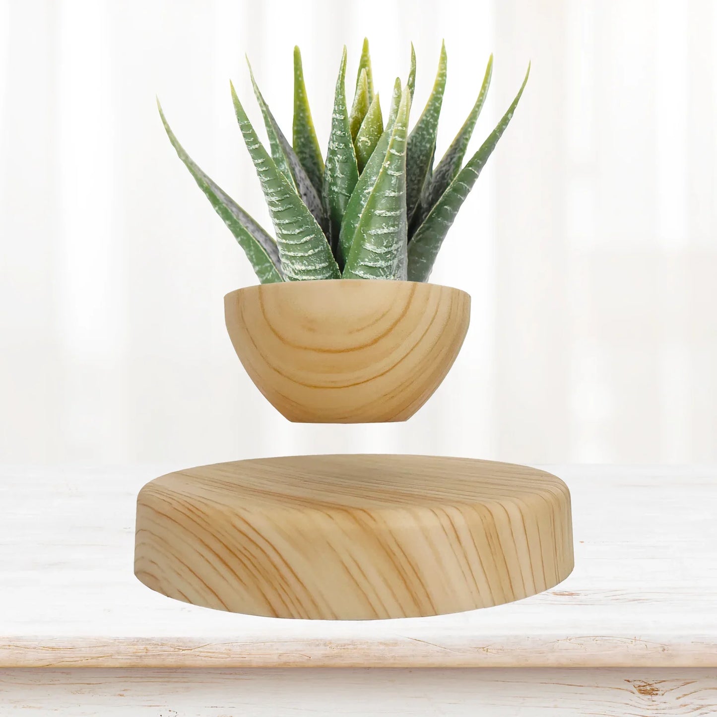 Marble-Style Levitating Plant Pot – Modern Home Decor