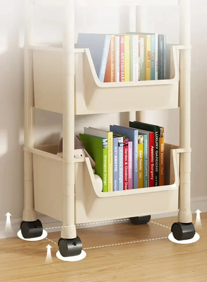 Multifunctional Storage Rack Trolley Bookshelf – Narrow Slit Storage Cabinet